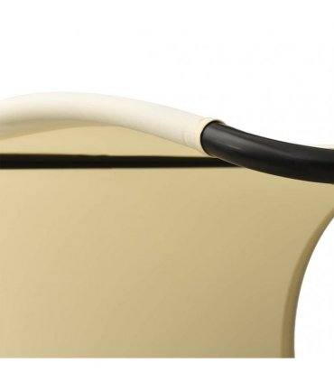 vidaXL Double Sun Lounger with Canopy Textilene Cream
