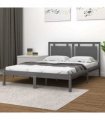 vidaXL Bed Frame without Mattress Grey 200x200 cm Solid Wood