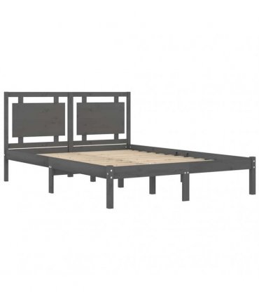 vidaXL Bed Frame without Mattress Grey 200x200 cm Solid Wood