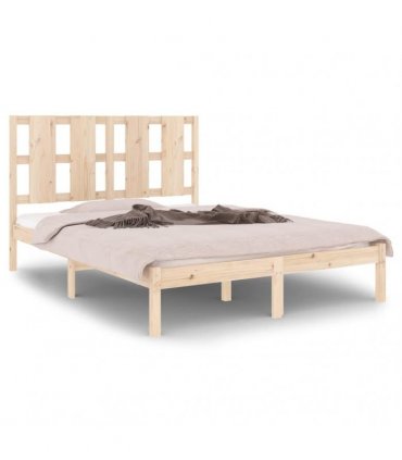 vidaXL Bed Frame without Mattress 135x190 cm Solid Wood