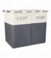 Folding Laundry Sorter Basket Box Bag Bin Hamper L67 x H53 cm Lights and Darks