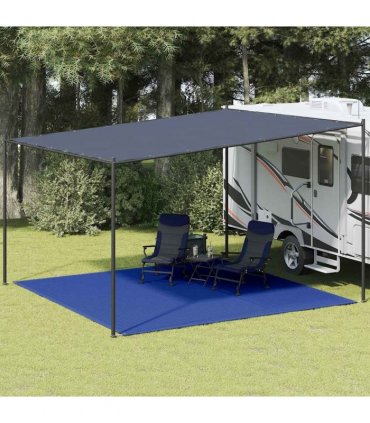 vidaXL Tent Carpet 400x400 cm Blue HDPE