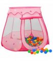 vidaXL Children Play Tent with 250 Balls Pink 102x102x82 cm