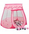 vidaXL Children Play Tent with 250 Balls Pink 102x102x82 cm
