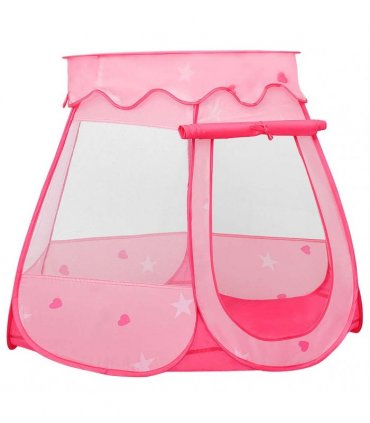 vidaXL Children Play Tent with 250 Balls Pink 102x102x82 cm