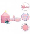 vidaXL Children Play Tent with 250 Balls Pink 301x120x128 cm