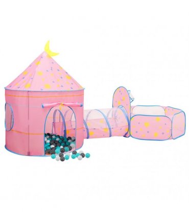 vidaXL Children Play Tent with 250 Balls Pink 301x120x128 cm