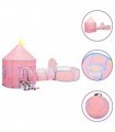 vidaXL Children Play Tent with 250 Balls Pink 301x120x128 cm