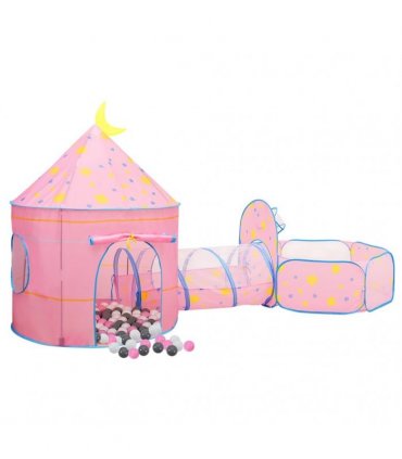vidaXL Children Play Tent with 250 Balls Pink 301x120x128 cm