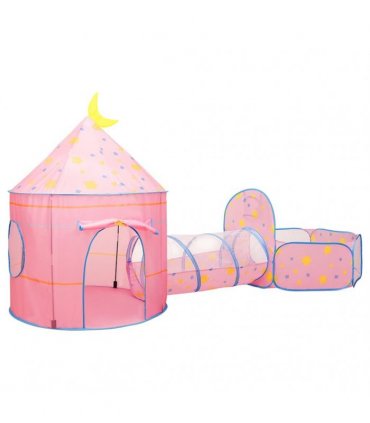vidaXL Children Play Tent with 250 Balls Pink 301x120x128 cm