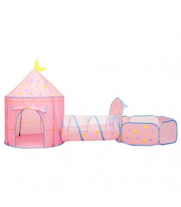 vidaXL Children Play Tent with 250 Balls Pink 301x120x128 cm