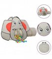 vidaXL Elephant Children Play Tent with 250 Balls Grey 174x86x101 cm