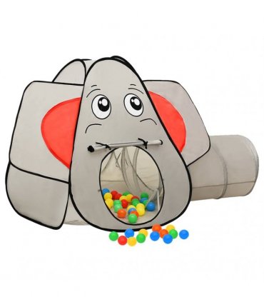vidaXL Elephant Children Play Tent with 250 Balls Grey 174x86x101 cm