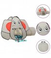 vidaXL Elephant Children Play Tent with 250 Balls Grey 174x86x101 cm