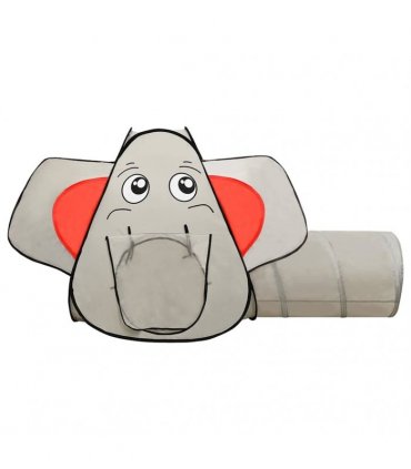 vidaXL Elephant Children Play Tent with 250 Balls Grey 174x86x101 cm