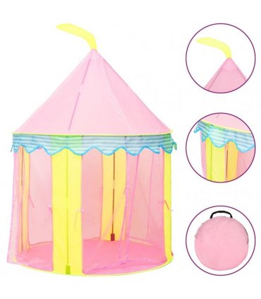 vidaXL Children Play Tent with 250 Balls Pink 100x100x127 cm