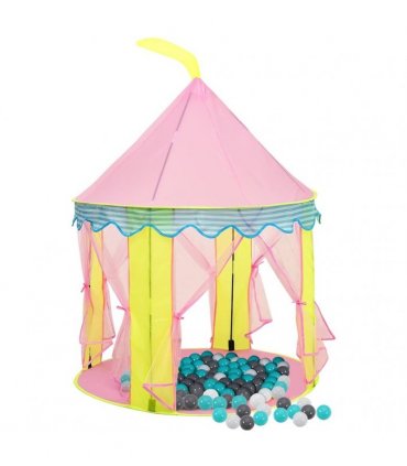 vidaXL Children Play Tent with 250 Balls Pink 100x100x127 cm