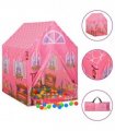 vidaXL Children Play Tent with 250 Balls Pink 69x94x104 cm