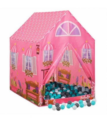 vidaXL Children Play Tent with 250 Balls Pink 69x94x104 cm
