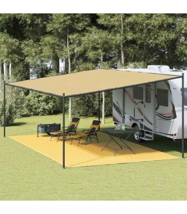 vidaXL Tent Carpet Beige 400x800 cm HDPE