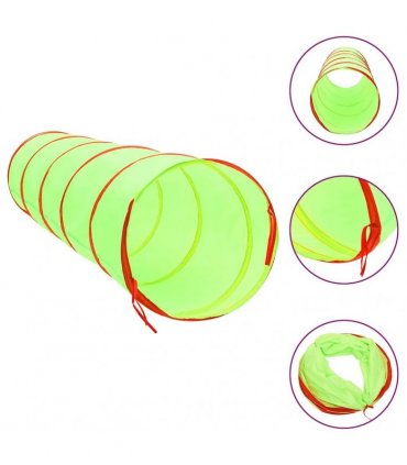 vidaXL Children Play Tunnel with 250 Balls Green 175 cm Polyester