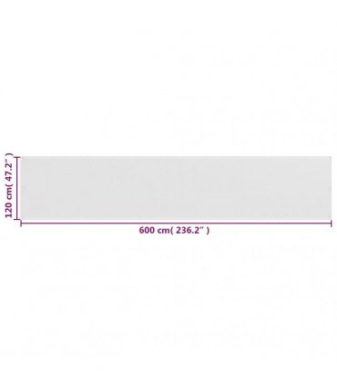 vidaXL Balcony Screen White 120x600 cm HDPE