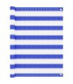 vidaXL Balcony Screen Blue and White 90x400 cm HDPE