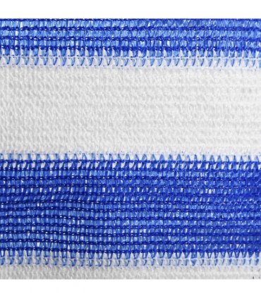 vidaXL Balcony Screen Blue and White 90x400 cm HDPE