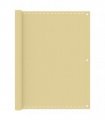 vidaXL Balcony Screen Beige 120x400 cm HDPE