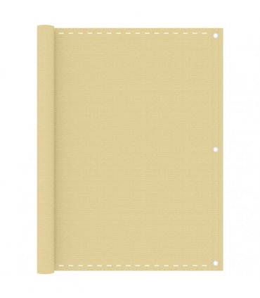 vidaXL Balcony Screen Beige 120x600 cm HDPE