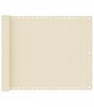vidaXL Balcony Screen Cream 75x500 cm HDPE