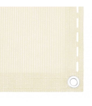 vidaXL Balcony Screen Cream 120x400 cm HDPE