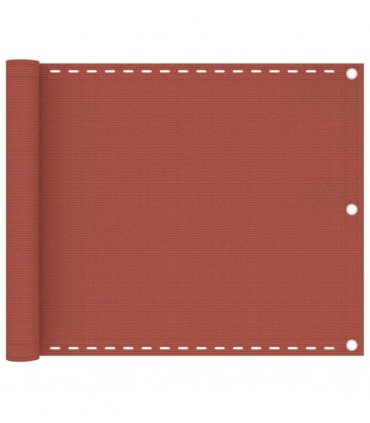 vidaXL Balcony Screen Terracotta 75x400 cm HDPE
