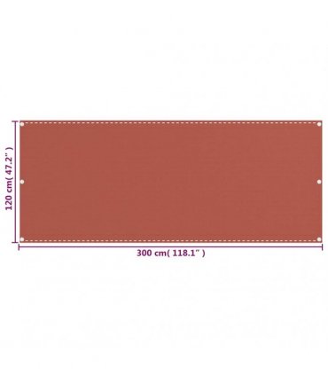 vidaXL Balcony Screen Terracotta 120x300 cm HDPE