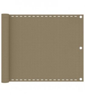 vidaXL Balcony Screen Taupe 75x300 cm HDPE