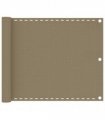 vidaXL Balcony Screen Taupe 75x400 cm HDPE