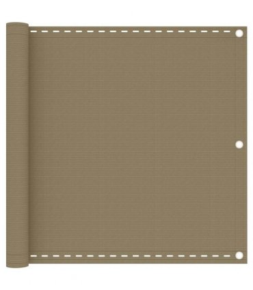 vidaXL Balcony Screen Taupe 90x300 cm HDPE