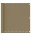 vidaXL Balcony Screen Taupe 90x300 cm HDPE