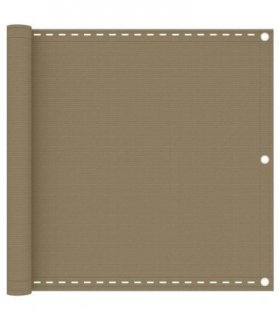 vidaXL Balcony Screen Taupe 90x400 cm HDPE