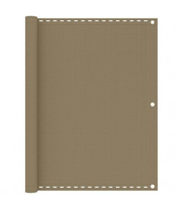 vidaXL Balcony Screen Taupe 120x500 cm HDPE