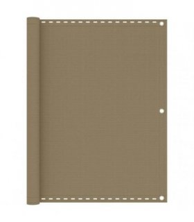 vidaXL Balcony Screen Taupe 120x600 cm HDPE