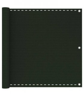 vidaXL Balcony Screen Dark Green 90x400 cm HDPE