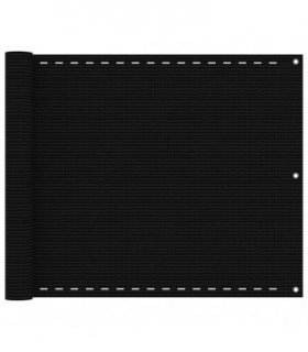 vidaXL Balcony Screen Black 75x300 cm HDPE