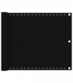 vidaXL Balcony Screen Black 75x600 cm HDPE