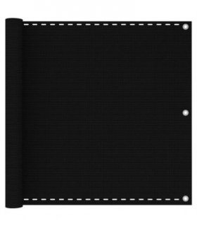 vidaXL Balcony Screen Black 90x500 cm HDPE