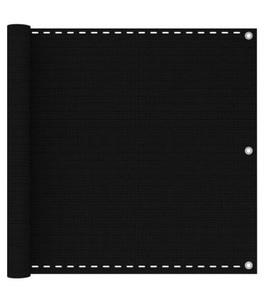 vidaXL Balcony Screen Black 90x500 cm HDPE