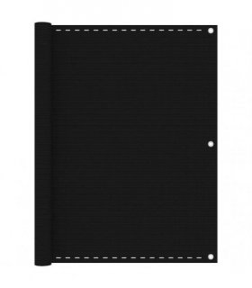 vidaXL Balcony Screen Black 120x600 cm HDPE