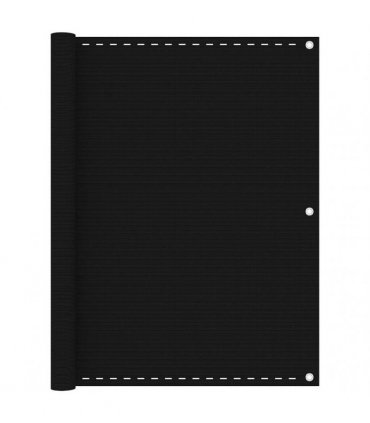 vidaXL Balcony Screen Black 120x600 cm HDPE