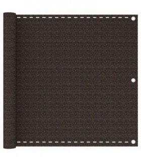 vidaXL Balcony Screen Brown 90x300 cm HDPE