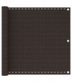 vidaXL Balcony Screen Brown 90x300 cm HDPE